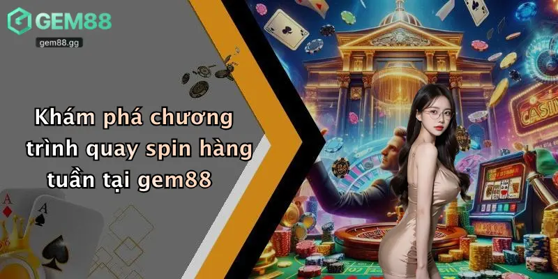 Khám phá chương trình quay spin hàng tuần tại gem88